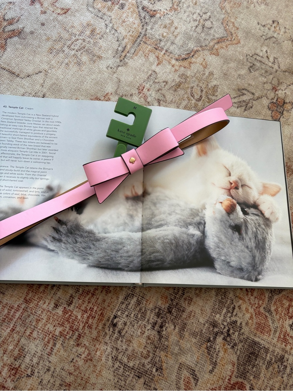 kate spade Pink Bow Leather Belt